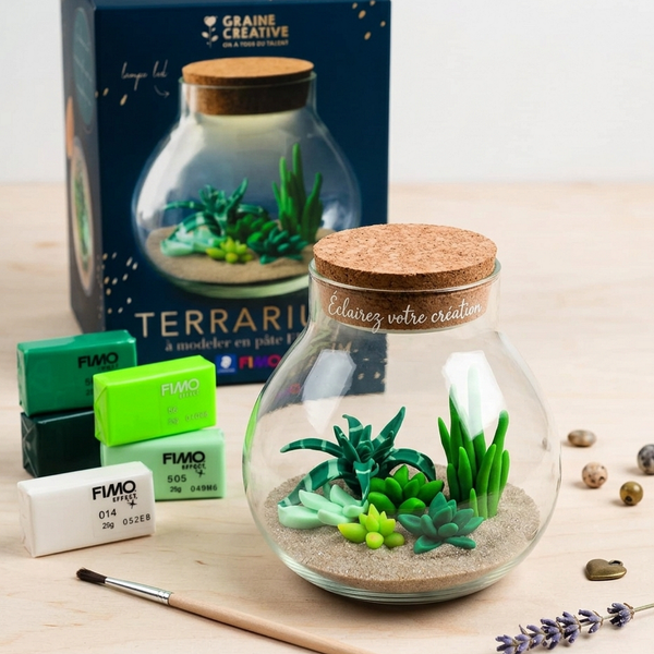 Cutie creativă Terrarium DIY FIMO® cu LED | HobbyLabs
